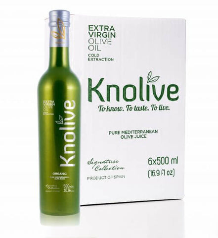 AOVE Variedad Organic - Knolive Knolive Mejor Aceite de Oliva Virgen del Mundo Caja 6 Botellas de 500 ml