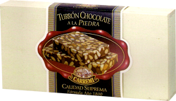 3 Cajas de Madera Turrón Chocolate a la Piedra "Carremi" Calidad Suprema